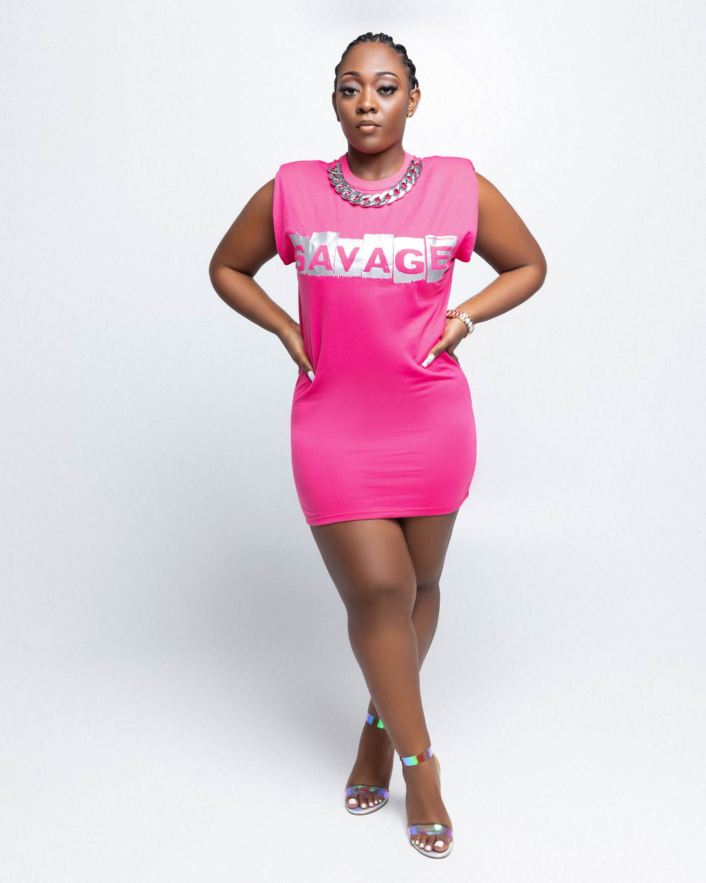 savage t shirt dress Savage Sequin T-Shirt Dress - Black